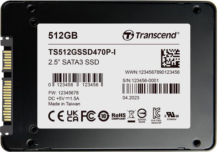 Produktbild Transcend 512 GB Interne mSATA SSD SATA III Retail TS512GSSD470P-I (512 GB, 2.5")