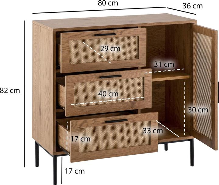 Actual product image FineBuy Chest of drawers (80 x 36 x 82 cm)