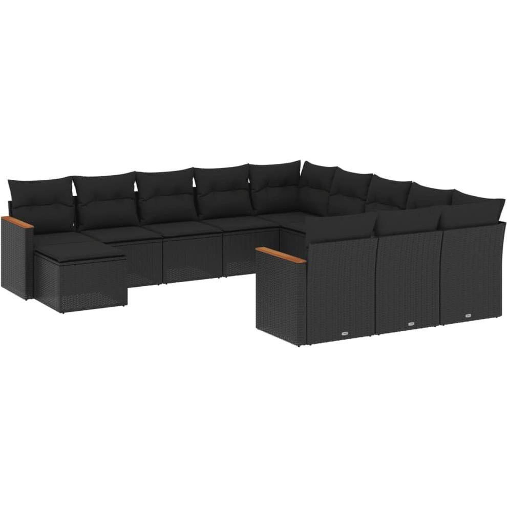 VidaXL, Gartenlounge, 10-tlg. Garten-Lounge-Set mit Kissen