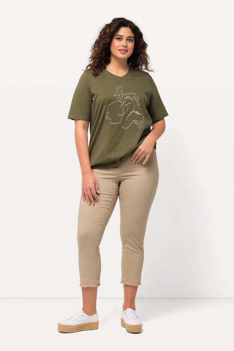 Produktbild Ulla Popken 7/8-Hose Sienna, Fransensaum, schmales Bein (62)