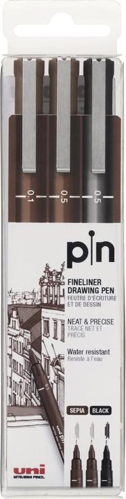 Posca PIN Fineliner Etui (Mehrfarbig, 3 x)