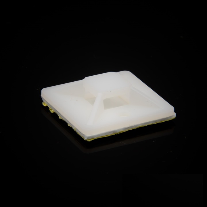Actual product image Purecrea 30x30mm cable tie base white self-adhesive (Fixing loops, 30 mm, 1 pcs.)
