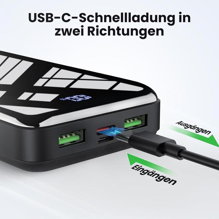 Immagine prodotto Bextoo Powerbank mit LED-Anzeige (27000 mAh, 22.50 W)