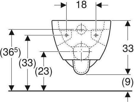 Actual product image Keramag RENOVA Rimfree wall-hung WC, partially enclosed form white
