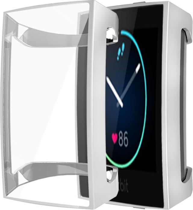 Cover-Discount Fitbit Charge 4 - Custodia protettiva in gomma argento