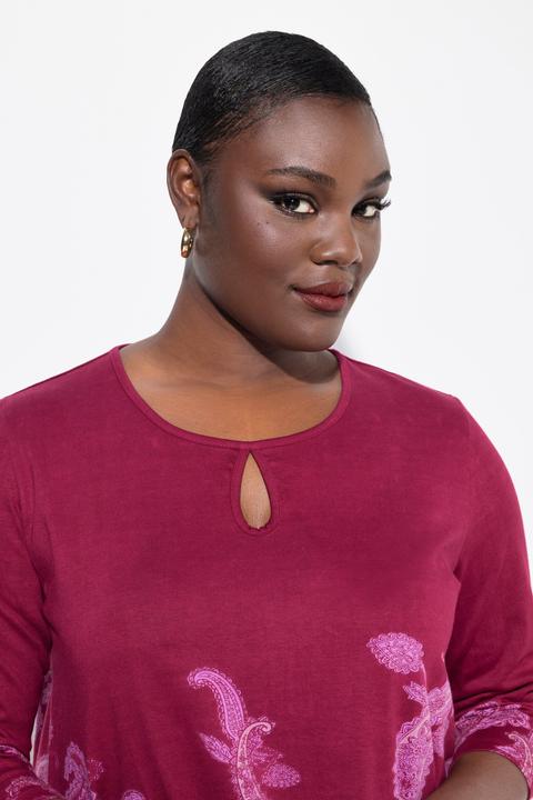 Immagine prodotto Ulla Popken Longshirt, bedruckt, Rundhals, Keyhole, Langarm (46, 48)