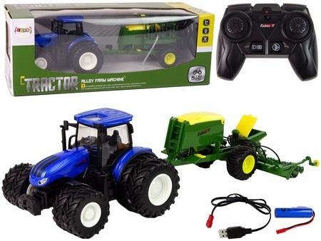 Actual product image Lean Toys Blue tractor with baler