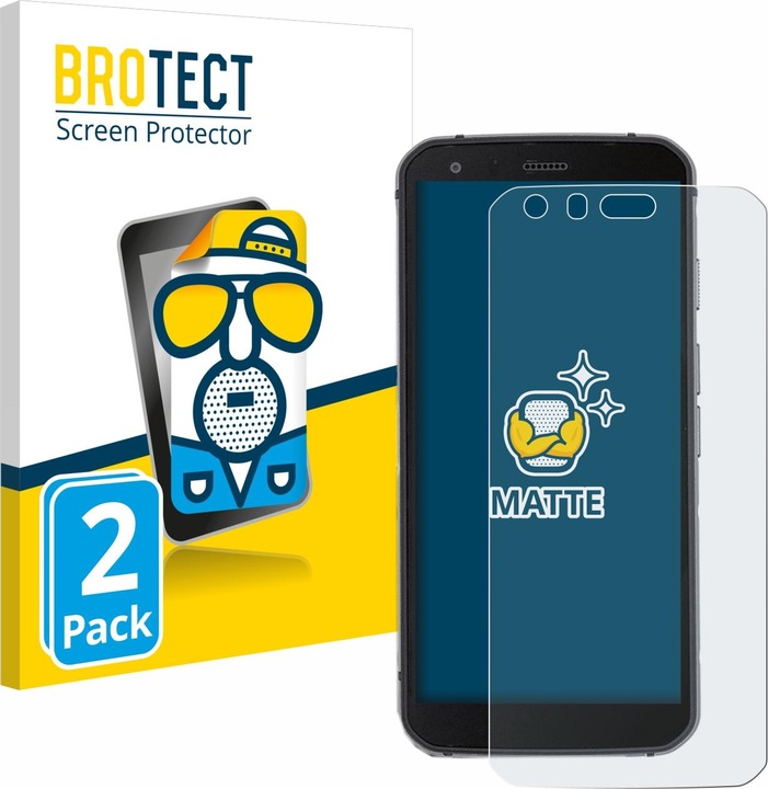 Actual product image BROTECT Anti-glare screen protector matt (2 Piece, Cat S62 Pro)
