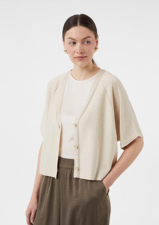 Actual product image Comma Strickjacke Schimmernder Feinstrick-Cardigan mit Fledermausärmeln (L)