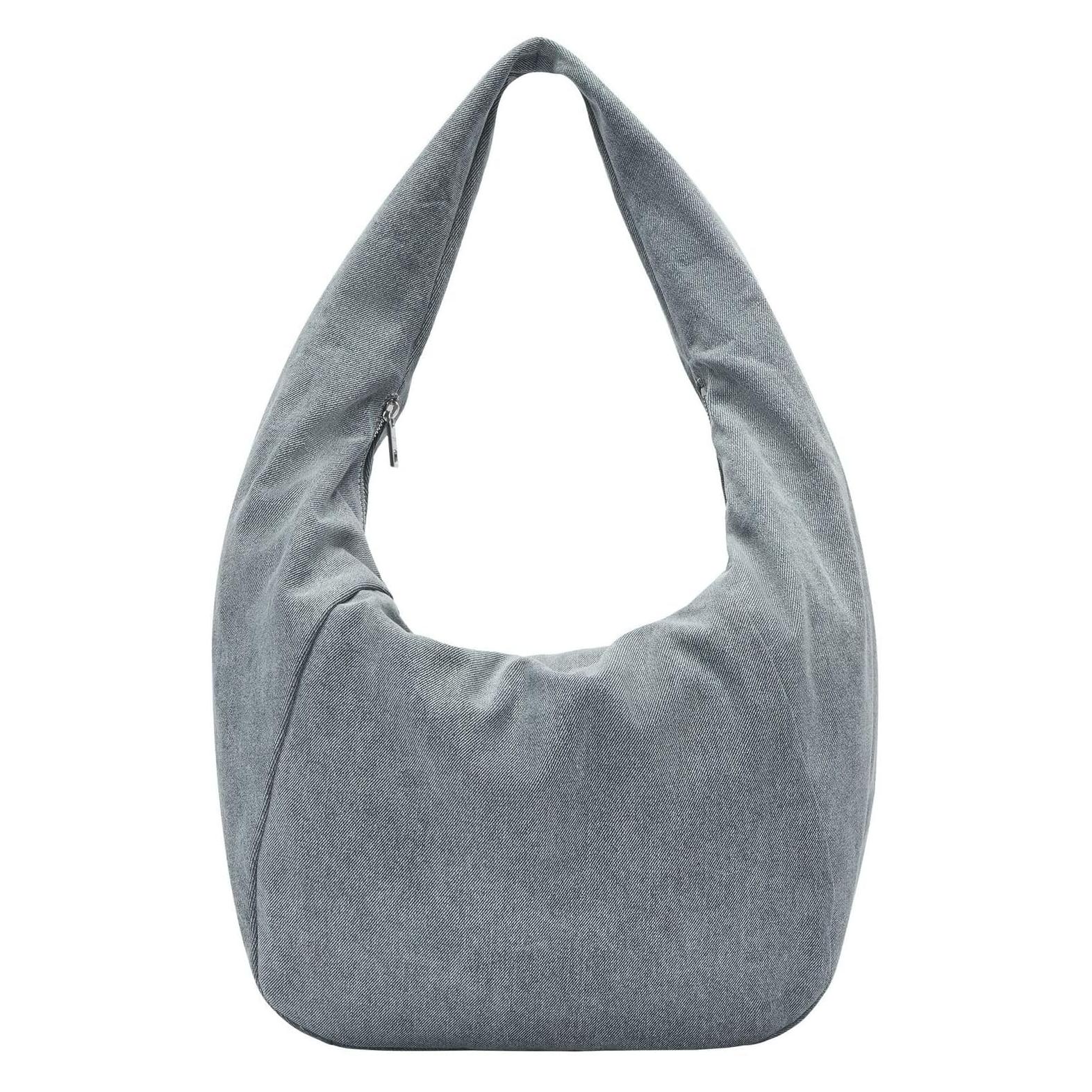 Liebeskind Berlin, Vrouwen, Handtas, Hobo Grosse Hobo-Bag Aus Denim, Blauw