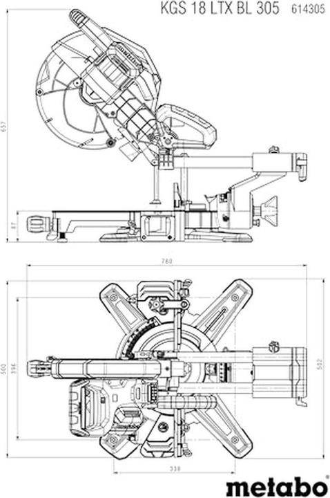 Produktbild Metabo KGS 18 LTX BL 305