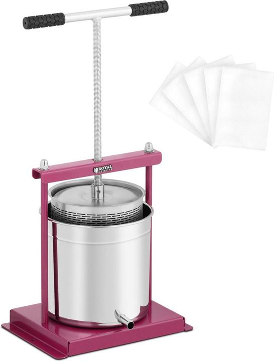 Produktbild Royal Catering Manuelle Obstpresse Saftpresse Weinpresse Fruchtpresse Edelstahl / Eisen 12 L