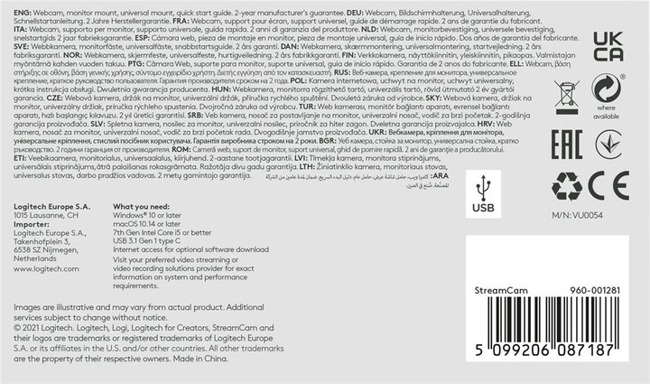 Produktbild Logitech StreamCam (2 Mpx)