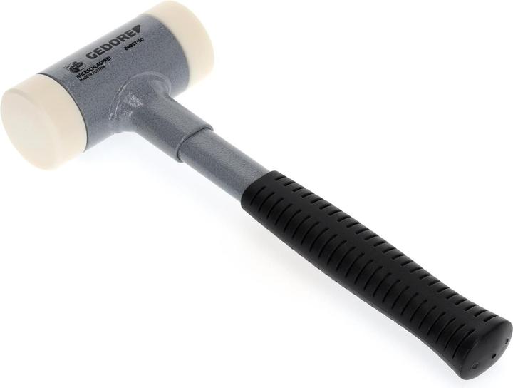 Actual product image Gedore Recoilless soft-face hammer, Ø 50 mm, tubular steel handle, replaceable polyamide heads (1010 g)