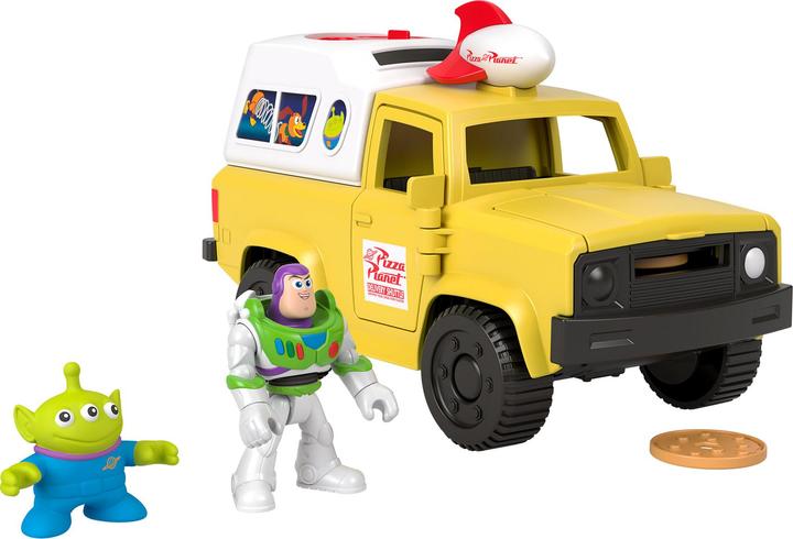 Produktbild Fisher-Price Imaginext Disney Pixar Toy Story Pizza Planet truxk + Buzz Lightyear and Alien figures