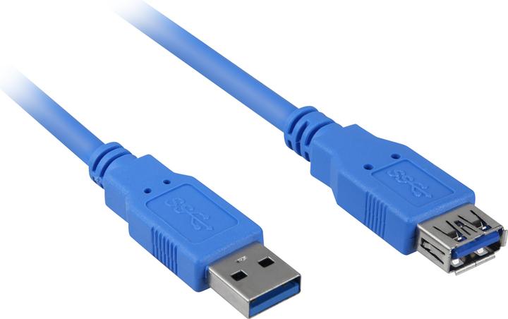 Produktbild Sharkoon USB 3.0 Verlängerungskabel (3 m, USB 3.2 Gen 1)