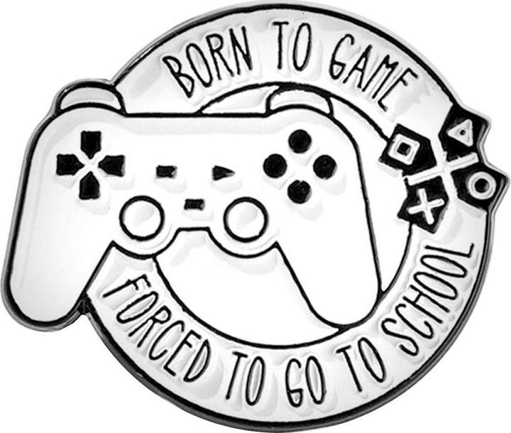 Produktbild JTI Brosche, Metall - Born to Game