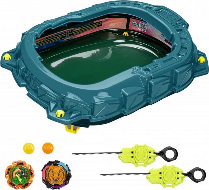 Actual product image Hasbro Beyblade Burst QuadStrike Light Ignite Beyblade Stadium Battle Set (German, French, Dutch, Swedish, Italian, Portuguese, English)