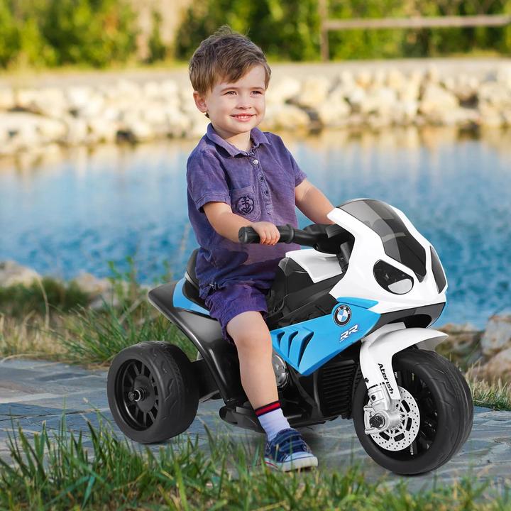 Immagine prodotto Homcom Kinder Elektro Motorrad mit Licht- und Soundeffekte BMW S1000 RR blau (6 V)