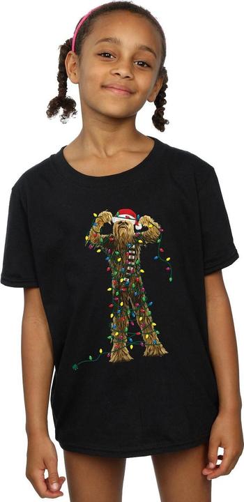 Produktbild Star Wars Chewbacca Christmas Lights TShirt Mädchen (116)