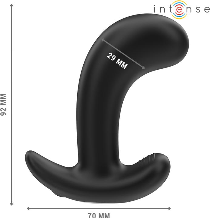 Productafbeelding Intense Chandler Anaalplug 10 Vibraties Zwart Afstandsbediening