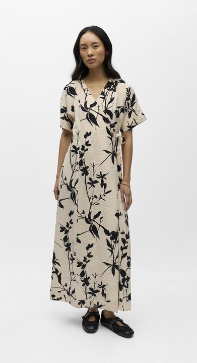 Image du produit Object Kurzärmeliges Wickel Maxikleid (40)