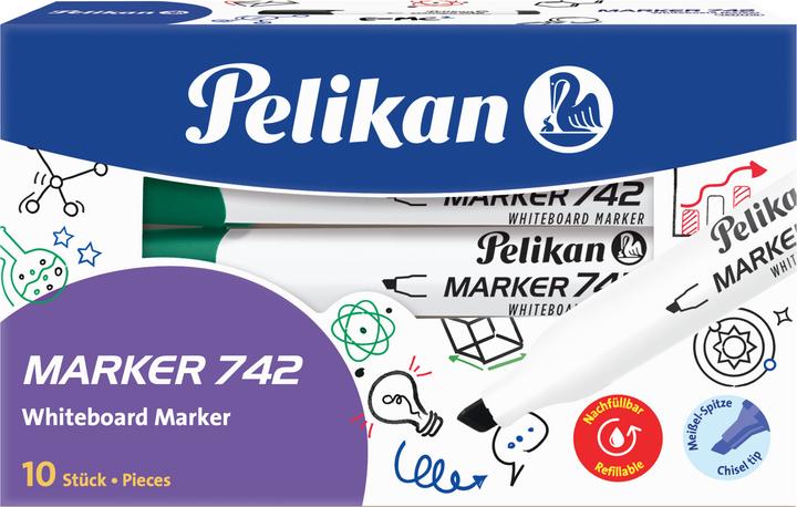 Produktbild Pelikan 742 Marker (e) Meissel (Grün, 1 mm, 10 x)