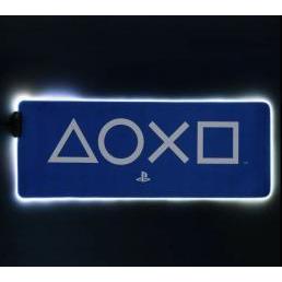 Paladone Products Paladone Playstation Light Up Desk Mat, Tappetino mouse, Blu, Bianco