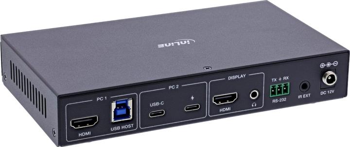 Produktbild InLine ® KVM Switch, 2-fach, HDMI & USB-C, 4K60Hz, Umschalter