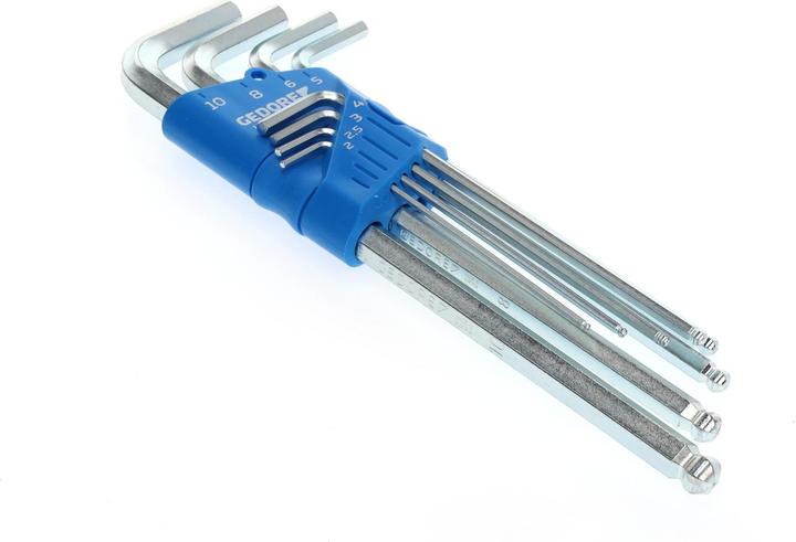 Produktbild Gedore H 42 KEL-88 Winkelschraubendreher-Satz XL Kugelkopf im Halter 8-teilig 2-10 mm