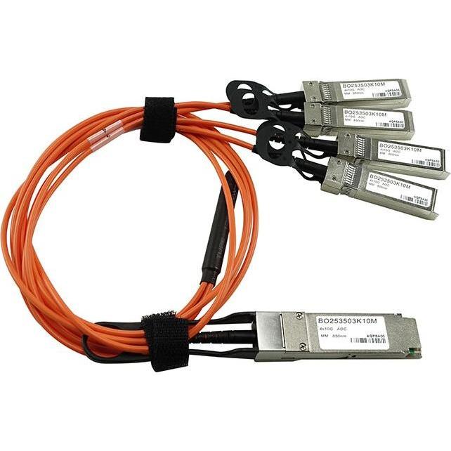 Thumbnail - BlueOptics QNAP QSFP-4xSFP+-AOC-20M kompatibles AOC QSFP BO253503K20M, Transceiver