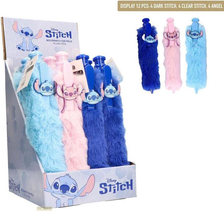 Immagine prodotto Cerda Loli & Stitch Plüsch-Kugelschreiber Display (12) (Blu chiaro, Blu scuro, Rosa, 12x)