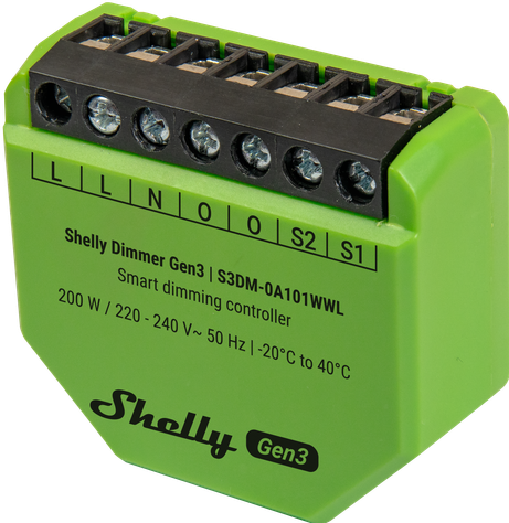 Image du produit Shelly Dimmer Gen3 (Actionneur de variateur)