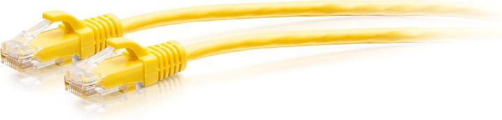Actual product image C2G 2.1 m Cat6a unshielded (UTP) flat Ethernet patch cable with snap-in lug protection - yellow (U/UTP, CAT6a, 2.10 m)