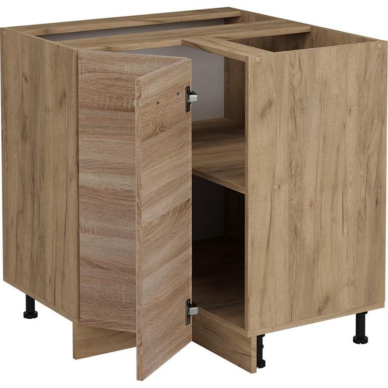 Vicco, Regal, Eckunterschrank R-Line, Sonoma/Goldkraft Eiche, 75.6 cm ohne Arbeitsplatte