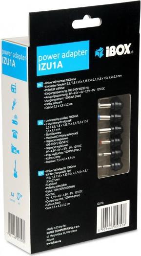 Productafbeelding iBox IZU1A voedingsadapter/omvormer Indoor Zwart