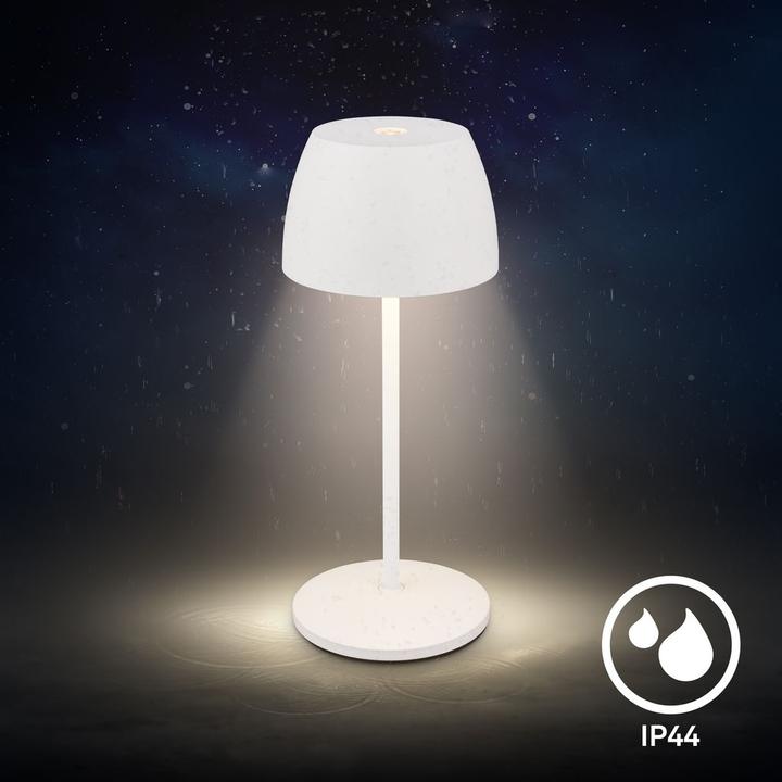 Image du produit Briloner Lampe de table LED rechargeable avec station de recharge, Mini, Touch, Blanc mat (150 lm)