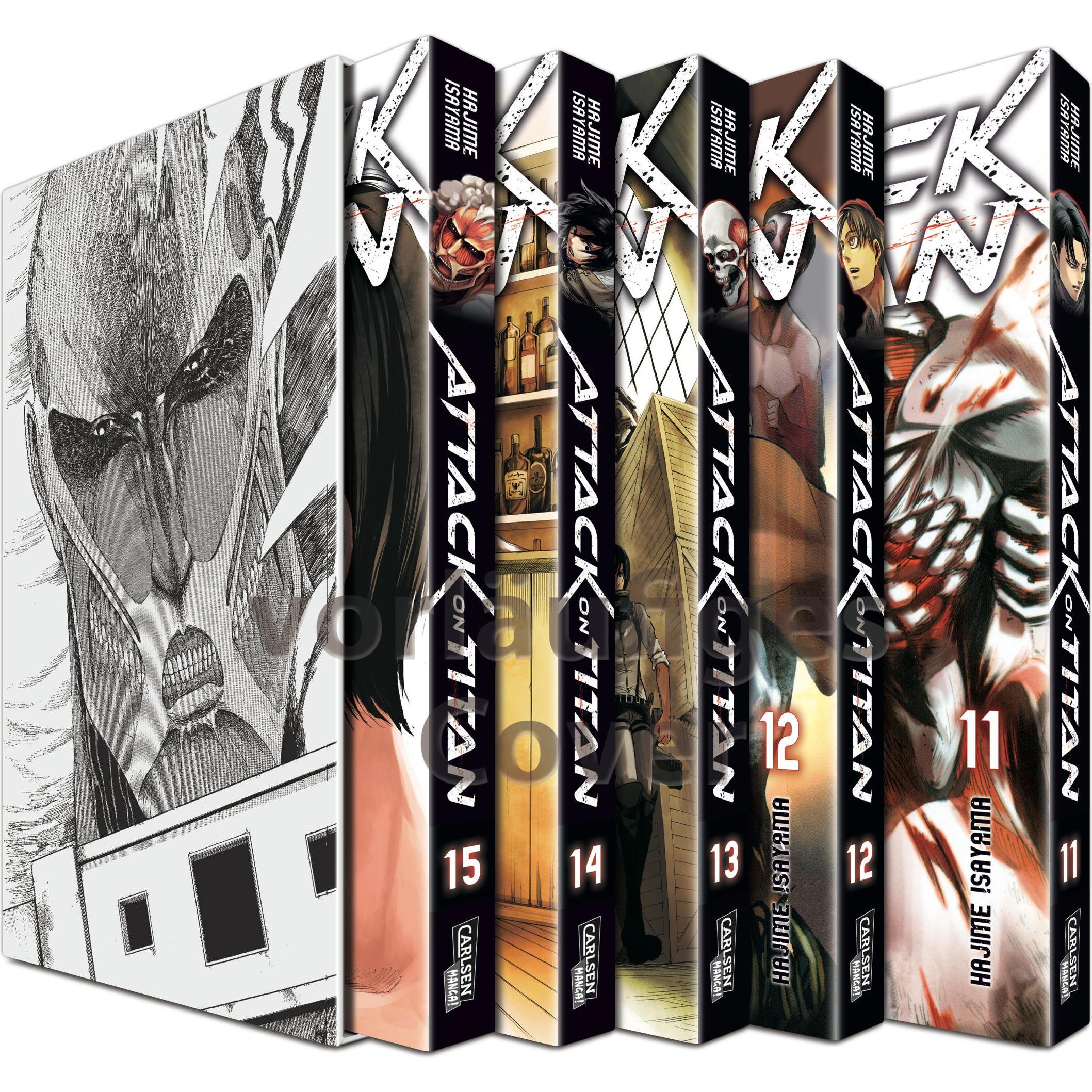 Attack on Titan, Bände 11-15 im Sammelschuber mit Extra, Belletristik von Hajime Isayama