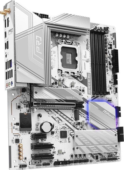 Produktbild AsRock Z890 Pro RS WiFi White Intel DDR5 S1851 (LGA 1851, Intel Z890, ATX)