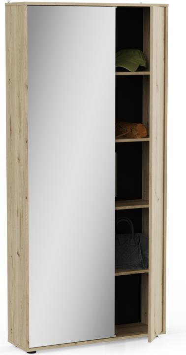 Produktbild Home123 Schuhschrank EBONY 327841 (Königseiche) (82.80 x 23.90 x 178.40 cm)