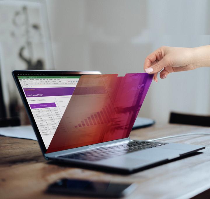 Produktbild StarTech COM 35,56cm 14Zoll MacBook Pro 21/23 Blickschutz Doppelseitiger Laptop Goldfilter mit Erhöh (14", 16:9)