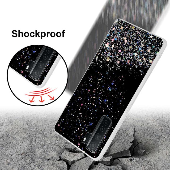 Actual product image Cadorabo Bumper Case for Huawei P40 LITE 5G / NOVA 7 SE TPU funkelnder Glitter (Huawei Nova 7 SE, Huawei P40 Lite 5G)