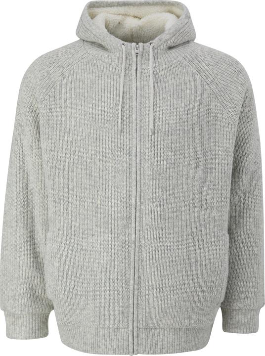 Produktbild s.Oliver Strickpullover Kapuzenjacke aus Teddy-Plüsch (3XL)