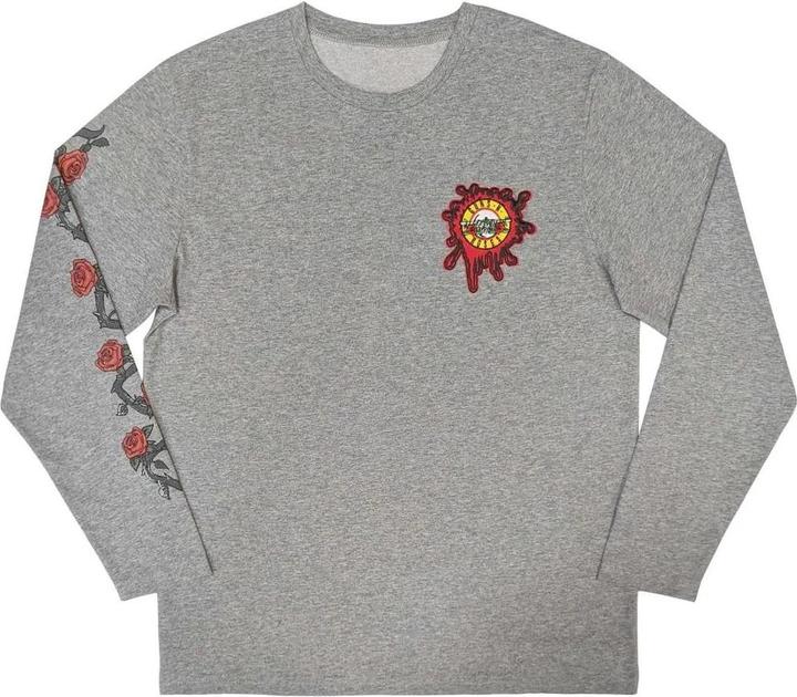 Immagine prodotto Guns N Roses T-shirt con stampa sul retro e sulle maniche lunghe (M)