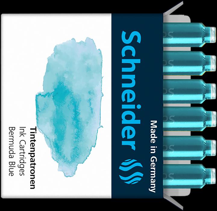 Actual product image Schneider Ink cartridge Callissima 6 pieces, Bermuda Blue (ink cartridges, Turquoise)