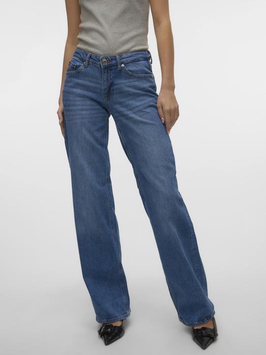 Produktbild Vero Moda VMVANESSA Niedrige Taille Weiter Beinschnitt Jeans Hose mit weitem Beinschnitt (26)