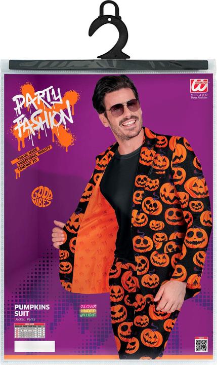 Actual product image Widmann Halloween pumpkin suit with jacket & trousers (S)