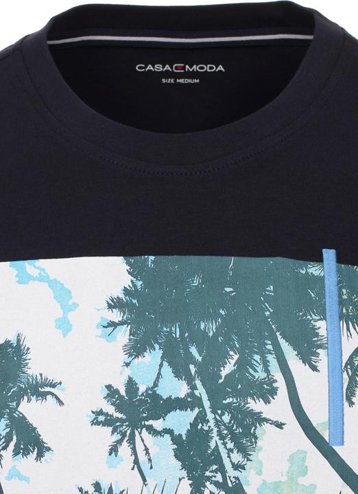 Actual product image Casa Moda T-Shirt Kurzarmshirt mit Print und Stickerei (M)