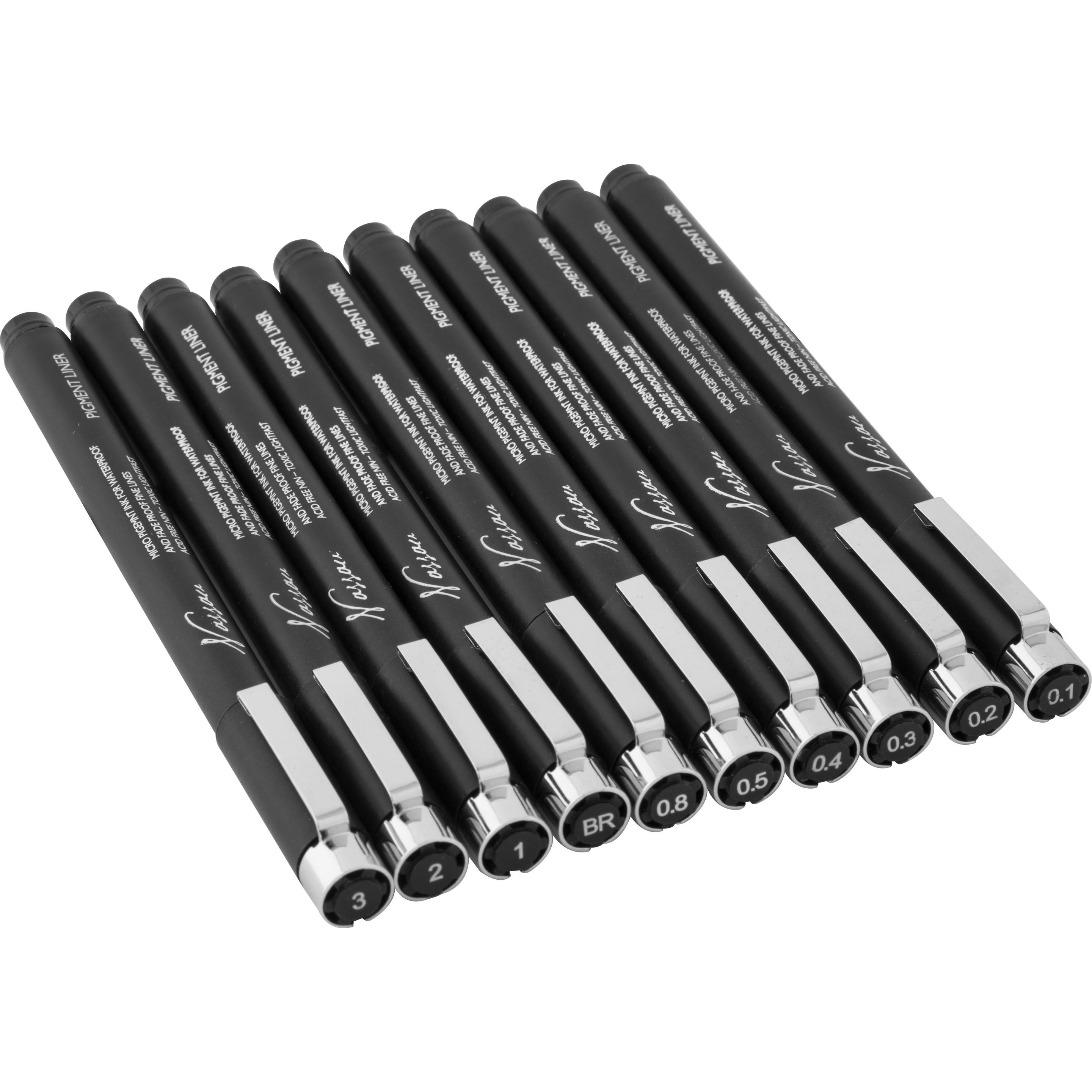 Thumbnail - Nassau, Schreibstifte, Drawing Pen Set Fineliners 10pcs - (K-AR0819/GE)