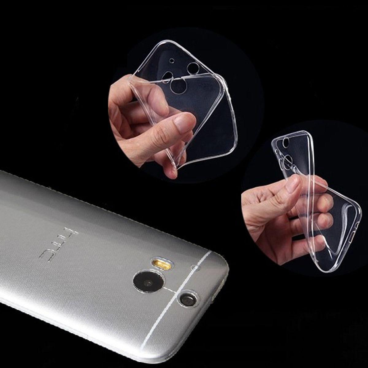 Thumbnail - König Design HTC One M8 Hülle Transparent Silikon Case durchsichtige Handyhülle (HTC One M8), Smartphone Hülle, Transpar...